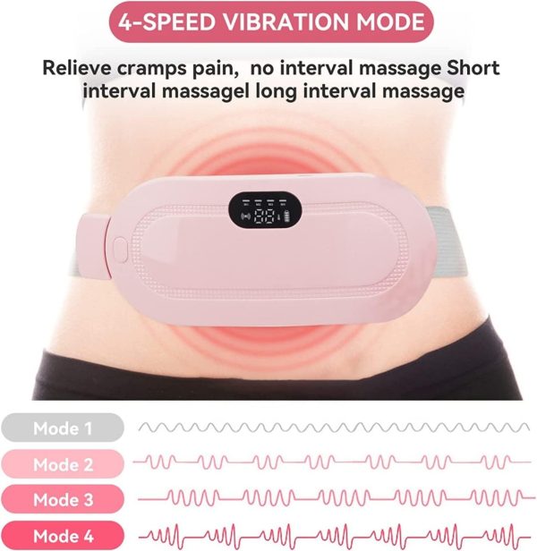 Digital Period Pain Relief Pad – Heating & Vibrating Belt for Menstrual Cramps